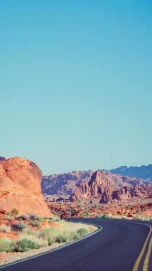 Dessert Curves Mountain Nature Sky Blue Android wallpaper