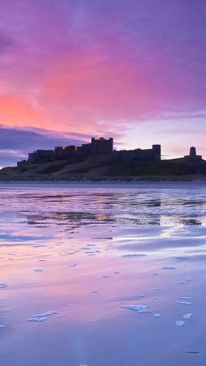 Dream Castle Lake Sea Nature Android wallpaper