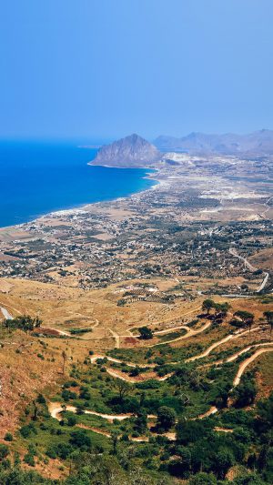 Earthview Nature Sea Port Mountain Android wallpaper