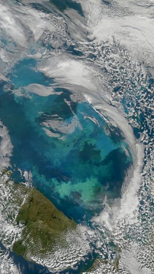 Earthview Sea Cloud Blue White Nature Android wallpaper