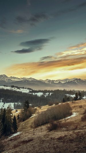 Fall Mountain Nature Sky Tomasz Paciorek Android wallpaper
