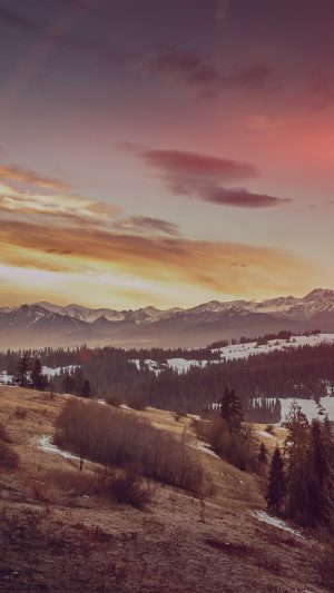 Fall Mountain Nature Sky Tomasz Paciorek Flare Android wallpaper