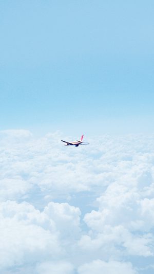 Flight Sky Plane Cloud Nature Android wallpaper