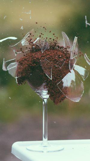 Glass Breaking Nature Art Android wallpaper