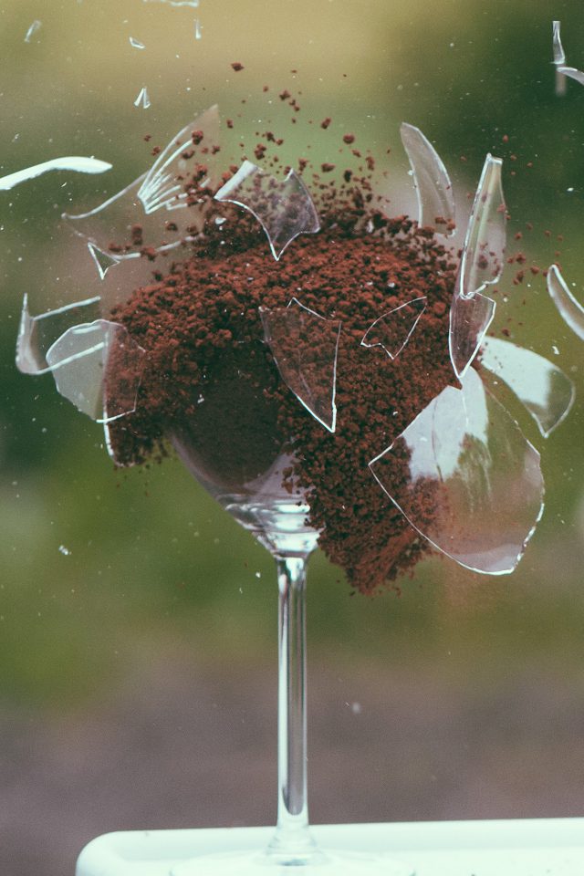 Glass Breaking Nature Art Android wallpaper