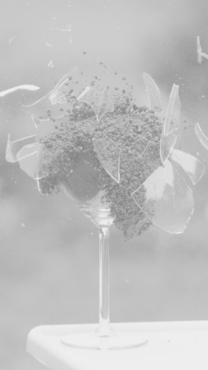 Glass Breaking Nature Art White Bw Android wallpaper