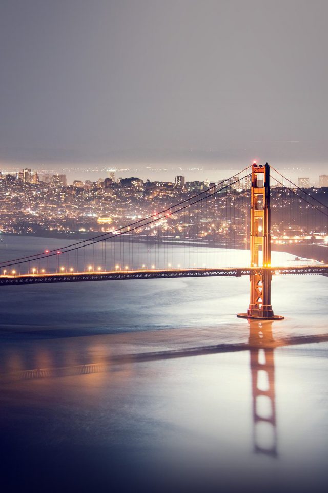 Golden Gate Bridge River Nature Android wallpaper