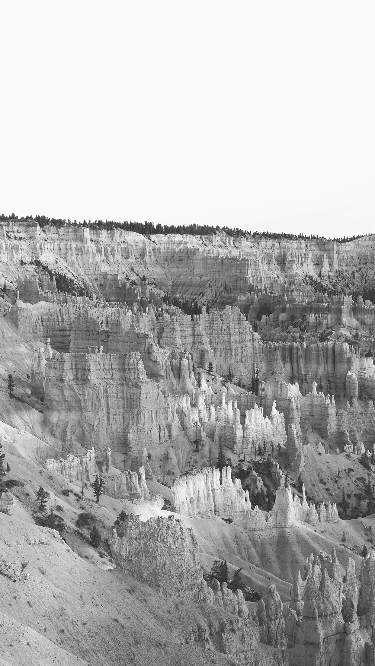 Grand Canyon Creek Nature Desert Scene Bw Android wallpaper