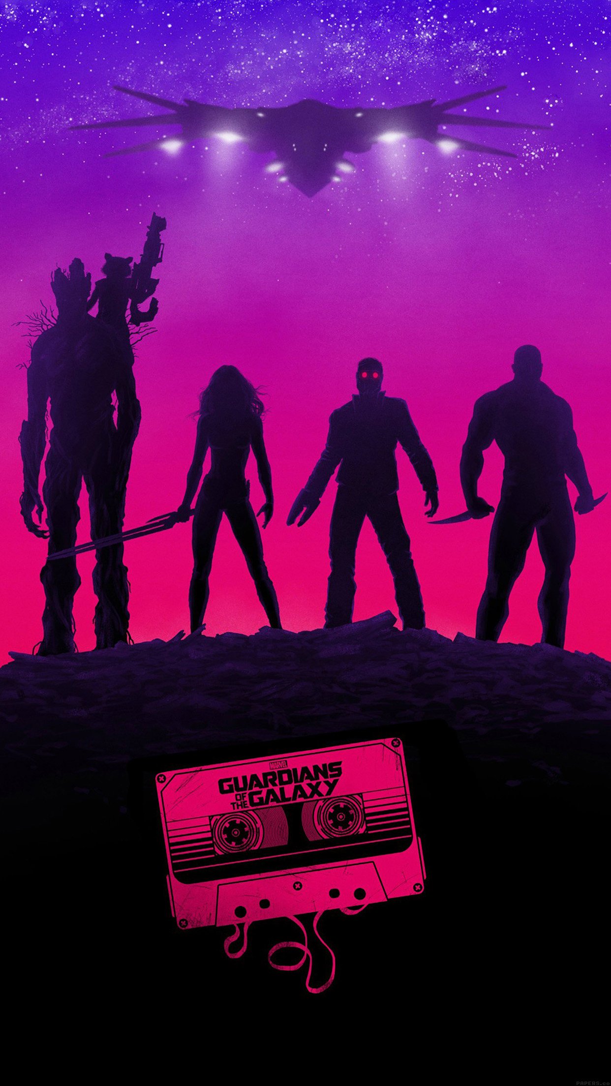 Guardians Of The Galaxy Poster Film Art Illust Android wallpaper
