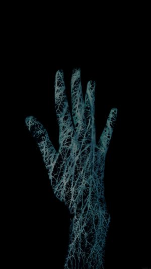 Holleyandchris Blue Branched Out Hand Nature Android wallpaper