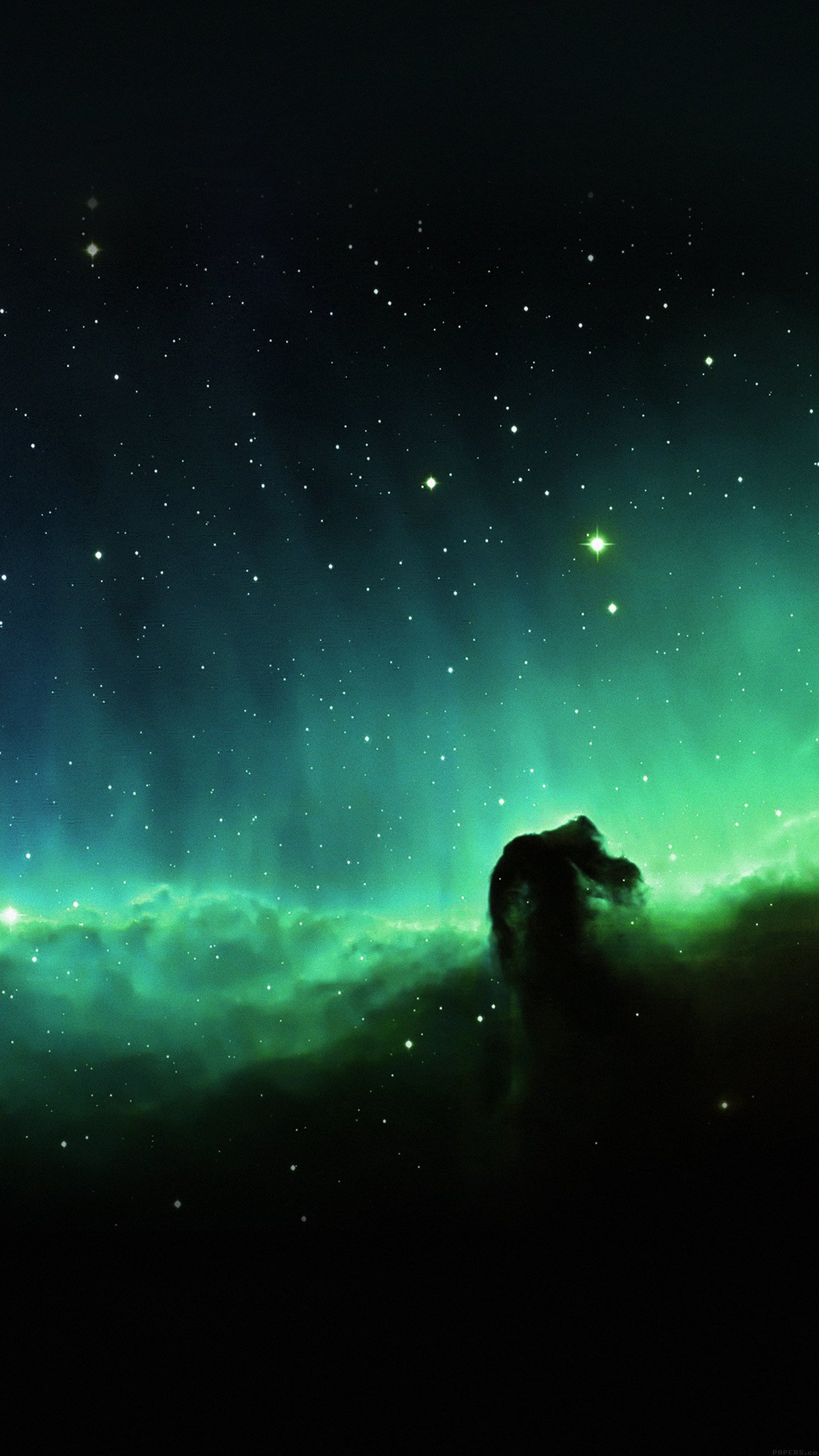 Horse Head Blue Nebula Sky Space Stars Android wallpaper