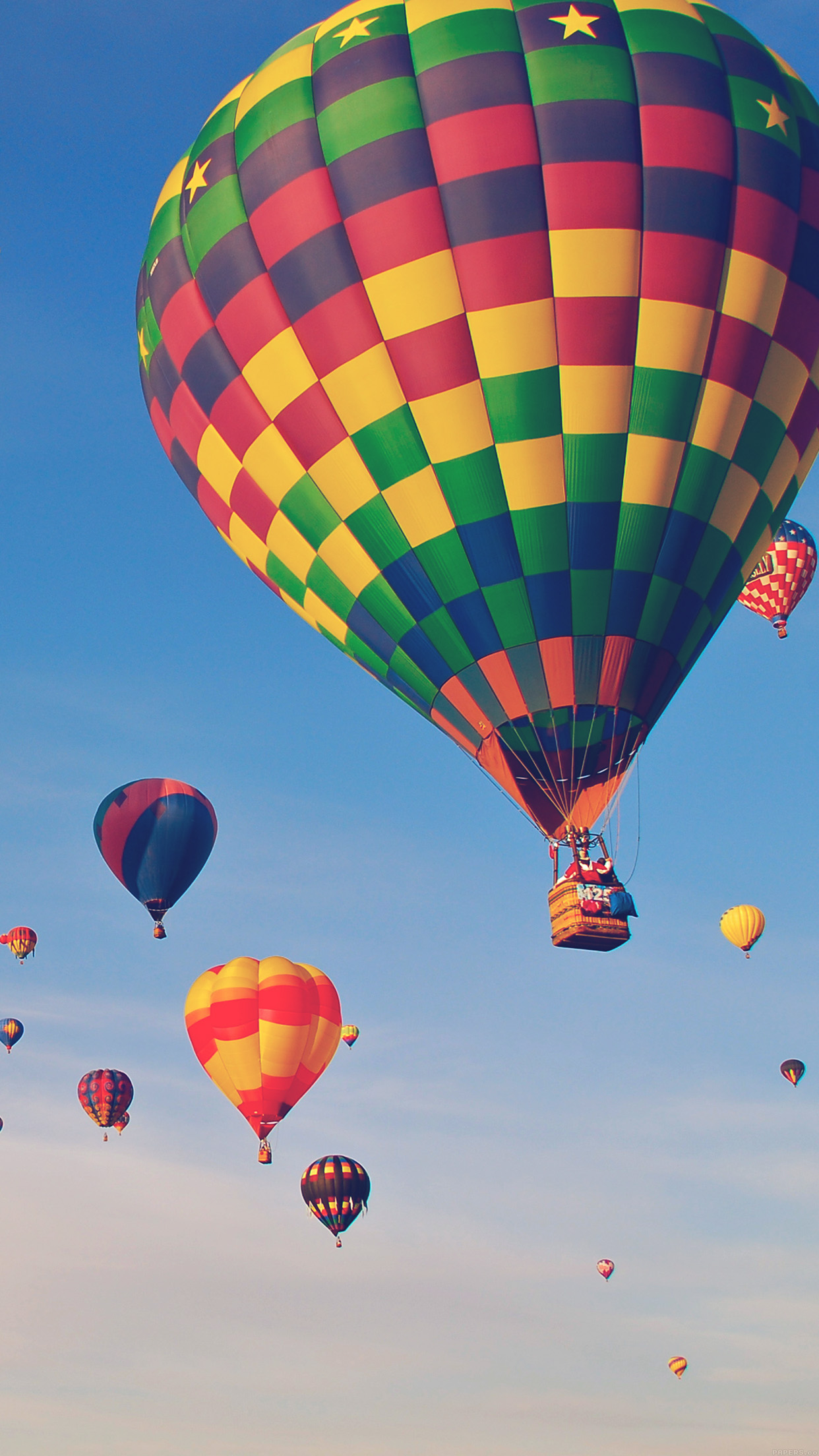 Hot Air Balloon Party Nature Sky Android wallpaper