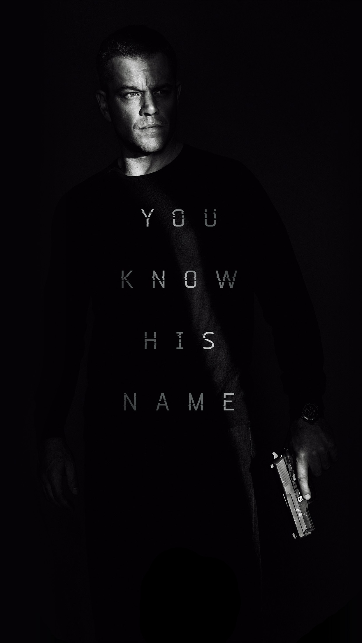 Jason Bourne Film Poster Art Illustration Full Android wallpaper