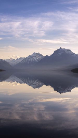 Lake Mcdonald Nature Mountain Sky Summer Android wallpaper