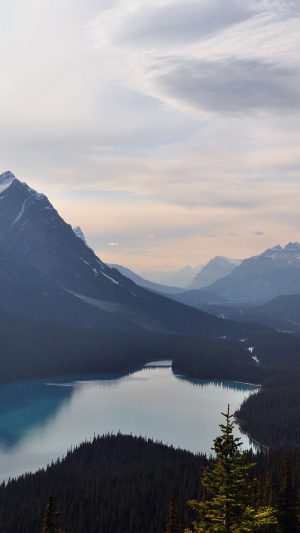 Lake Mountain Sky Clear Nature Android wallpaper