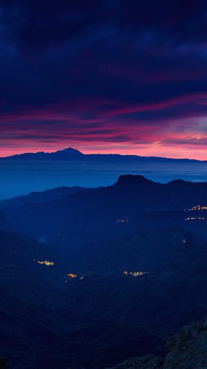 Landscape Mountain Hill Nature Sunset Android wallpaper