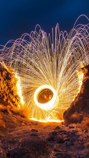 Lights Nature Fun Campin Android wallpaper