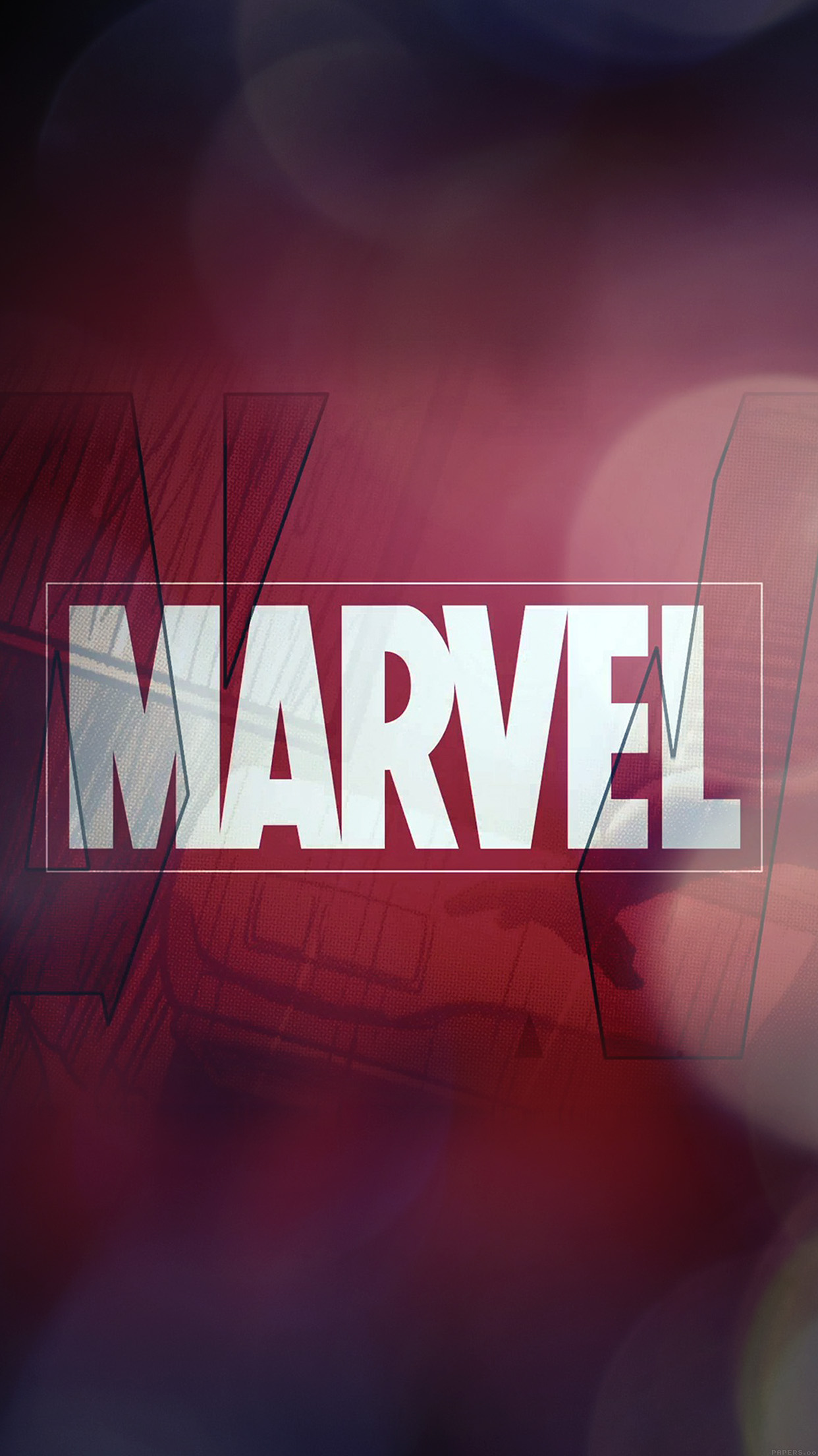 Marvel Logo Film Art Illust Minimal Bokeh Android wallpaper