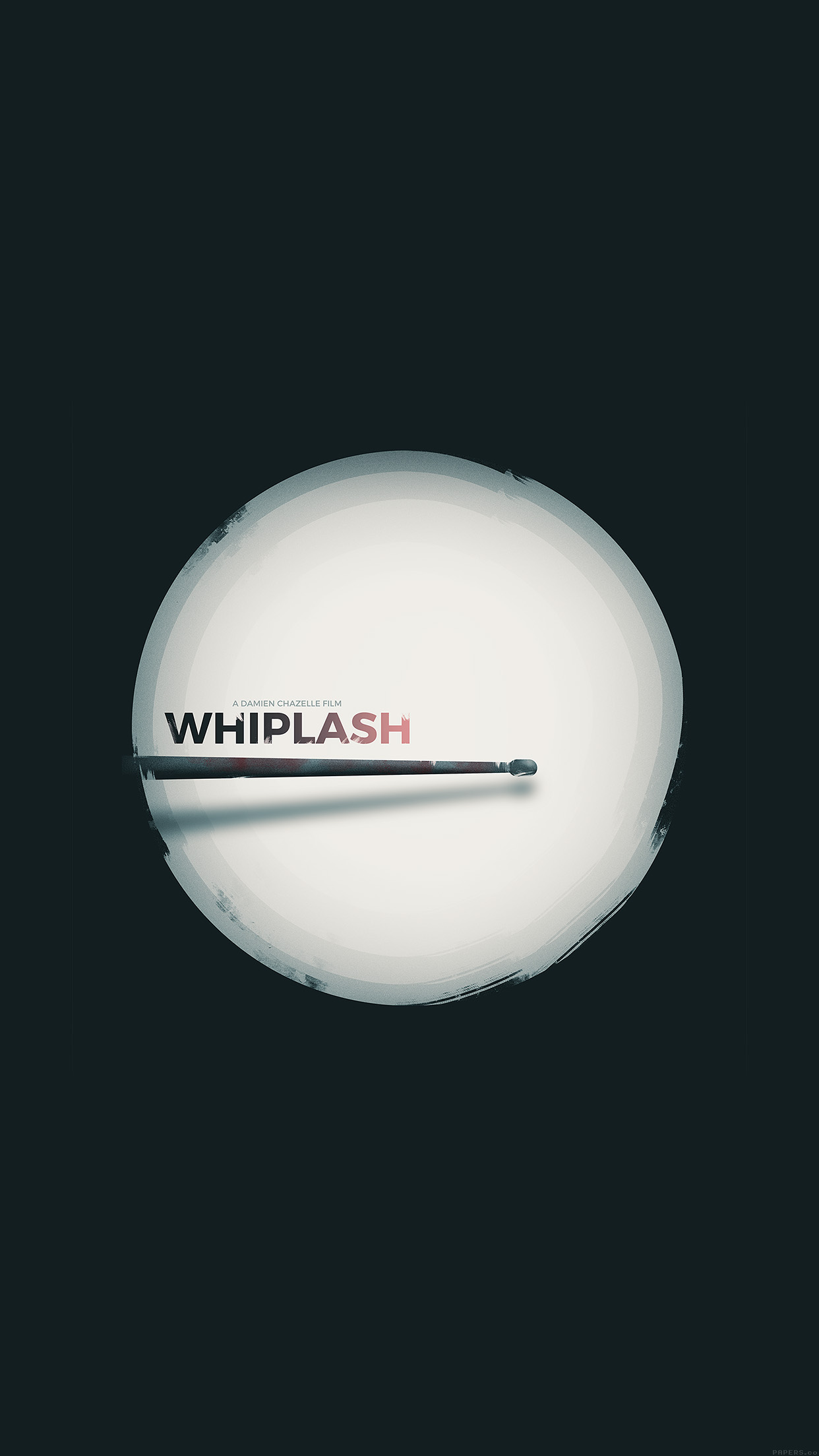 Minimal Whiplash Poster Film Music Drum Android wallpaper