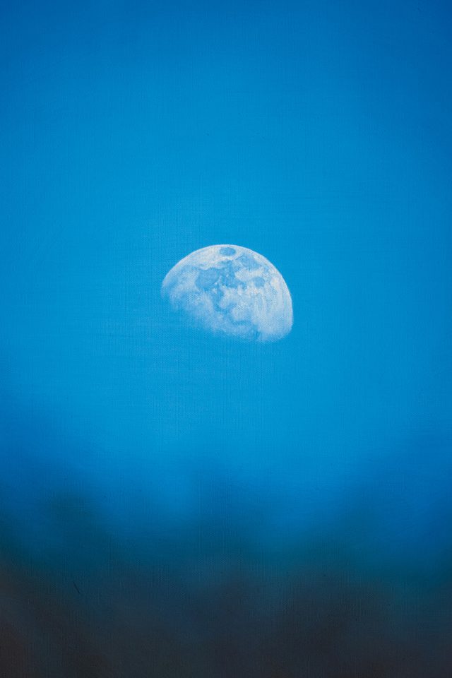 Moon Rise Day Nature Blue Dark Night Android wallpaper