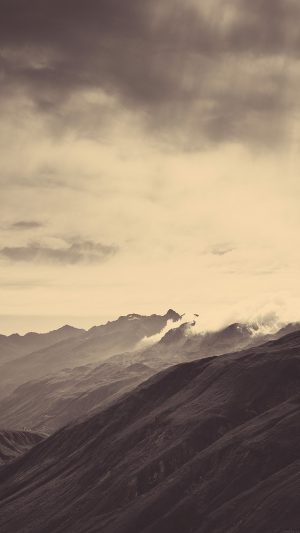 Mountain Art Fog Nature Android wallpaper