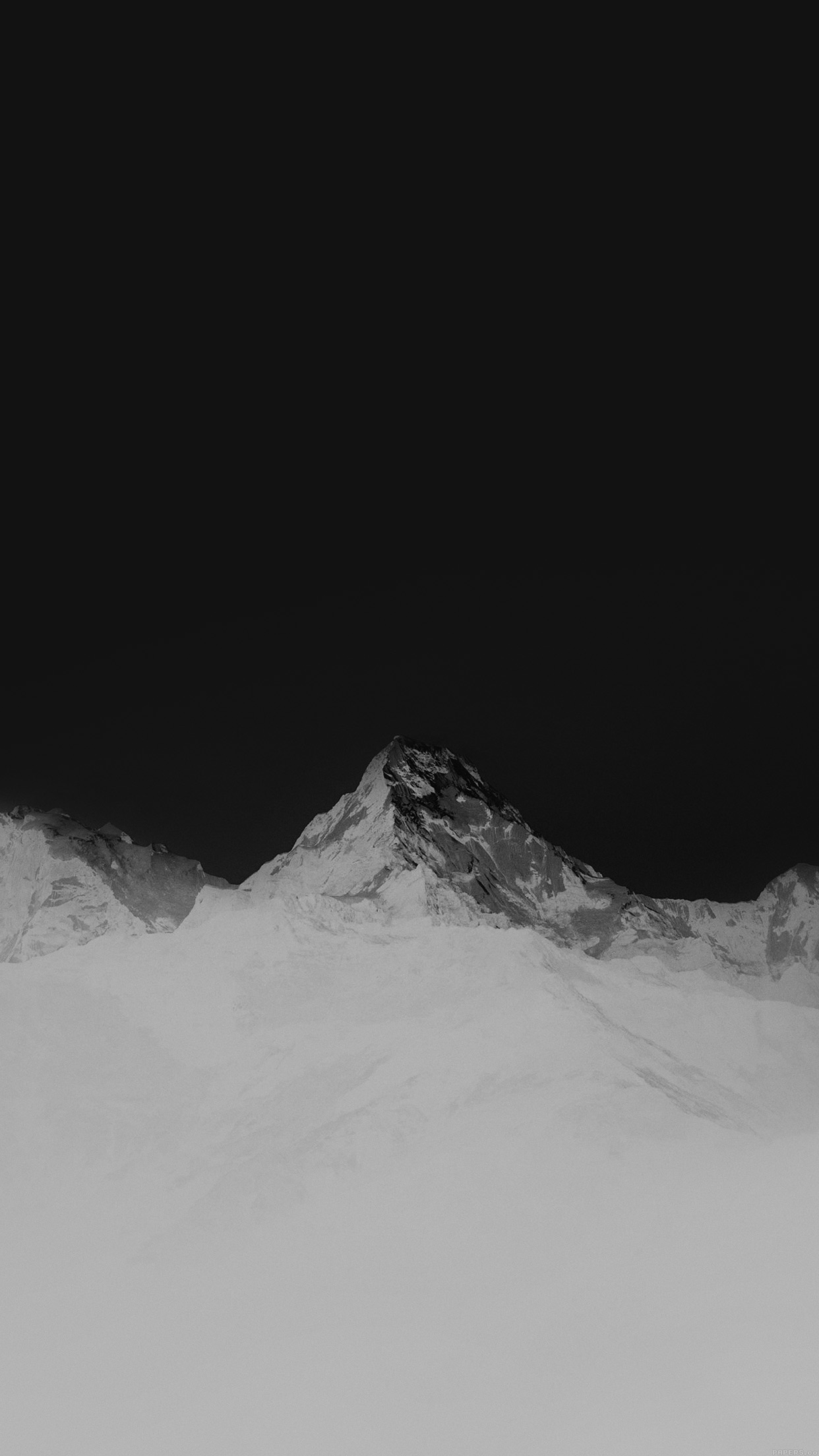 Mountain Bw White High Sky Nature Rocky Android wallpaper