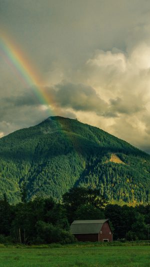 Mountain Cloud Sky Nature Green Android wallpaper