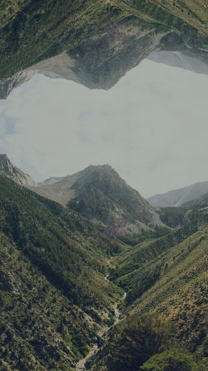 Mountain Earth Top Nature Art Dark Green Android wallpaper