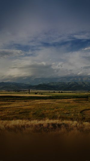 Mountain Field Fall Authum Nature Happy Dark Android wallpaper