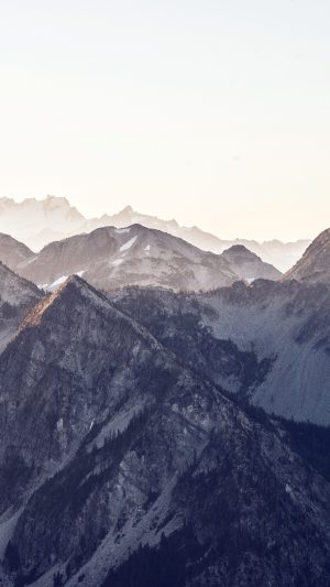 Mountain Layer View Nature Top Blue Android wallpaper