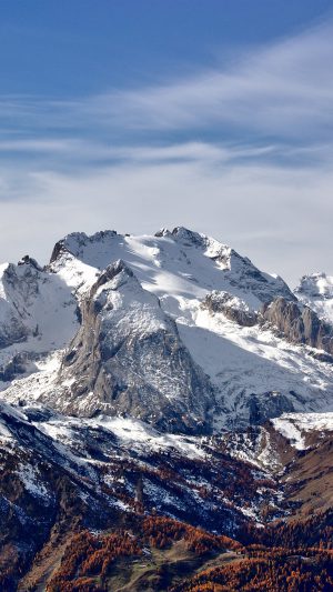 Mountain Rock Nature Snow Winter Android wallpaper