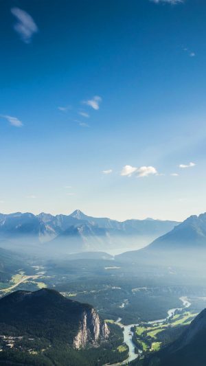 Mountain Sky Blue Nature Summer Android wallpaper