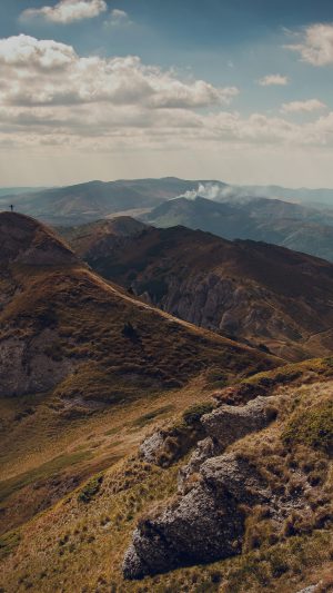 Mountain Spring View Dark David Marcu Nature Android wallpaper