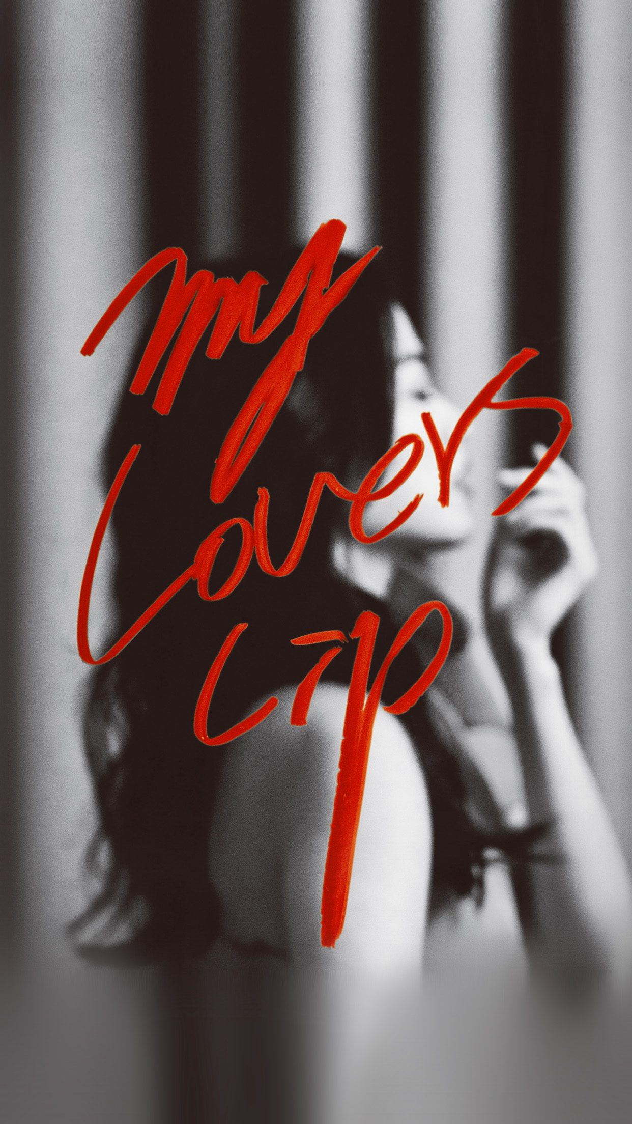 My Lovers Lip Model Art Red Poster Android wallpaper