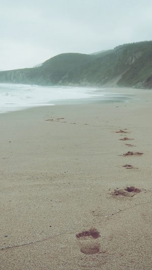 Naked Walk Sea Beach Nature Pure Android wallpaper