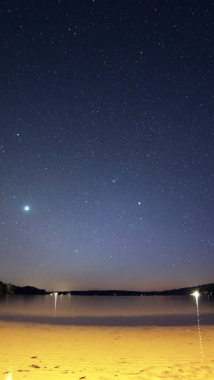 Night Beach Sea Vacation Nature Star Sky Android wallpaper