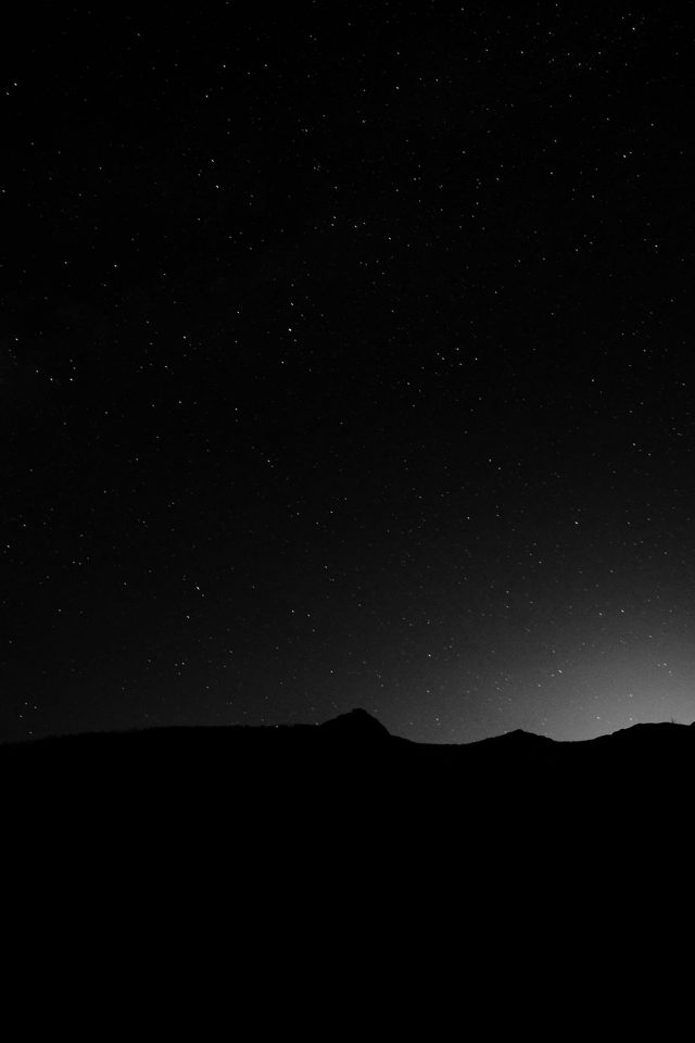 Night Sky Silent Wide Mountain Star Shining Nature Android wallpaper
