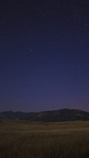 Night Sky Star Shine Nature Fall Android wallpaper