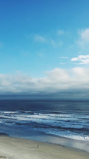 Ocean Blue Sky Cloud Nature Android wallpaper
