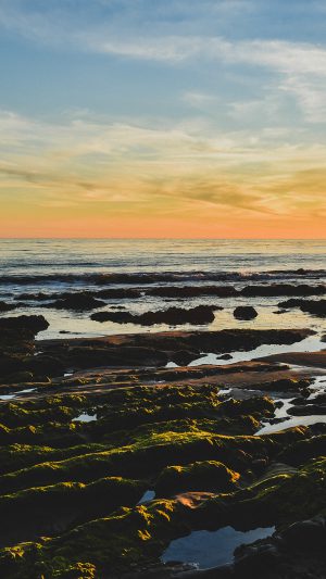 Ocean Sea Water Sky Sunset Afternoon Nature Android wallpaper
