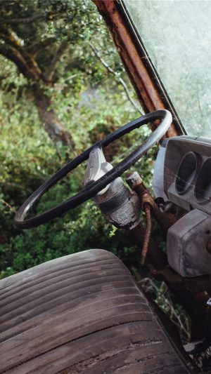 Old Car Forest Vintage Nature Carl Kadysz Android wallpaper