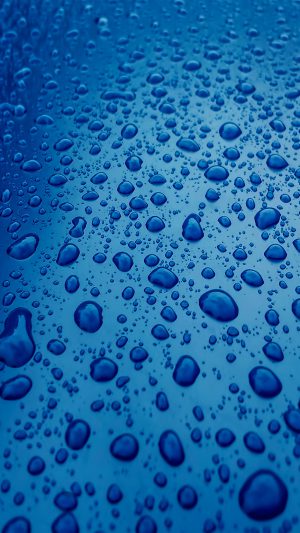 Rain Drop Nature Blue Sad Pattern Android wallpaper