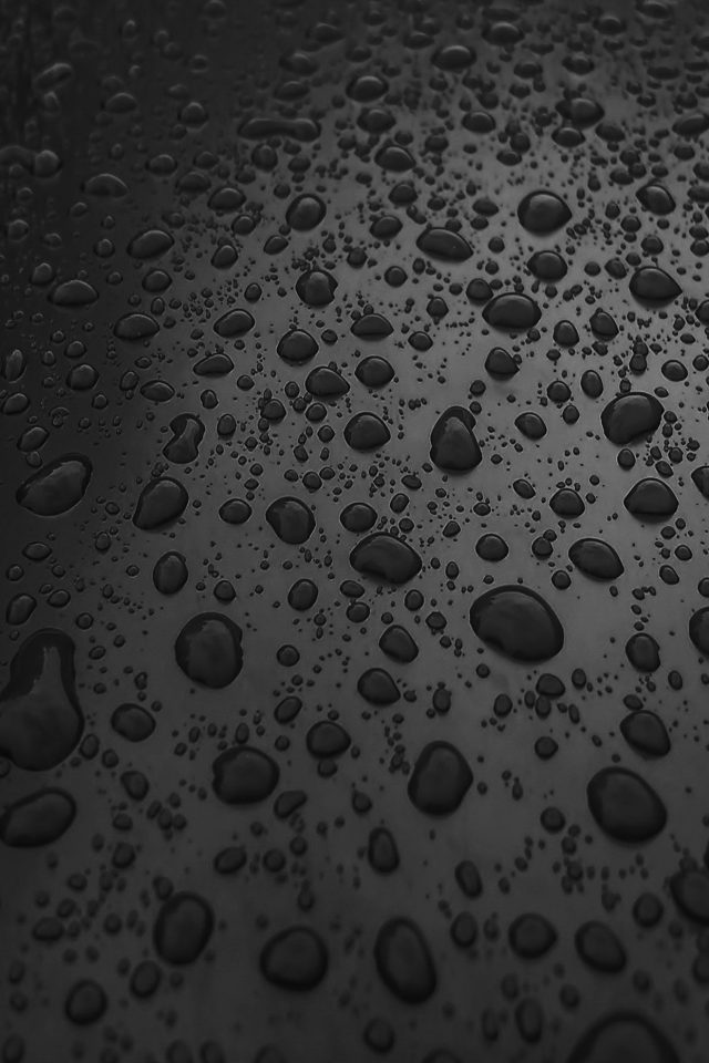 Rain Drop Nature Dark Bw Sad Pattern Android wallpaper