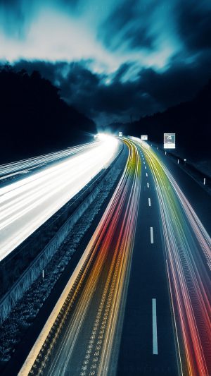 Rainbow Highway Nature Android wallpaper