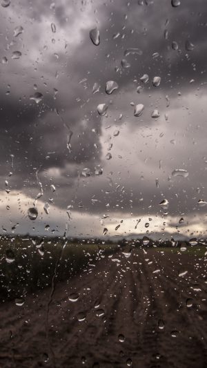Rainy Window Nature Water Drop Road Android wallpaper