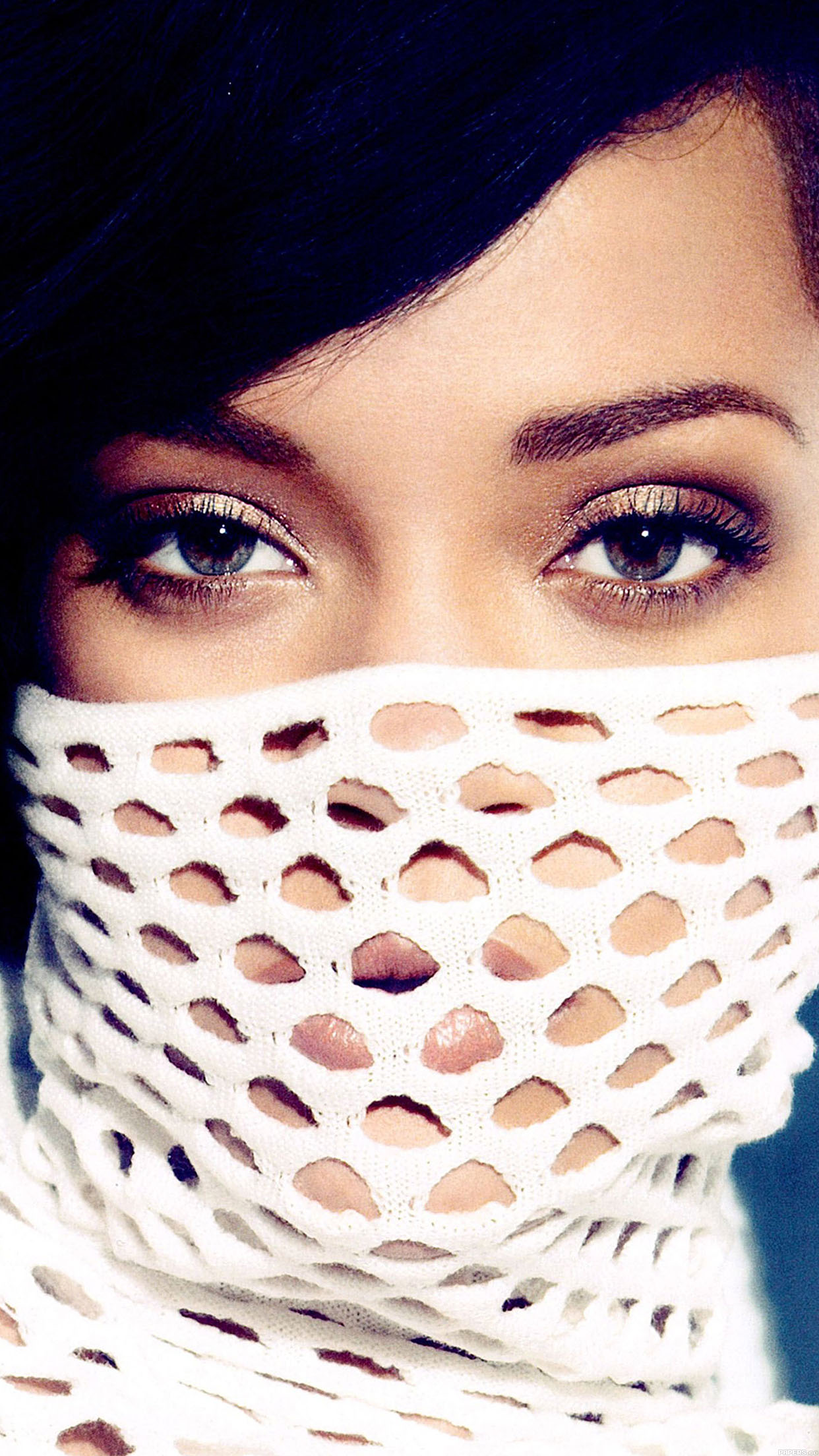 Rihanna In Dress Music Girl Face Android wallpaper