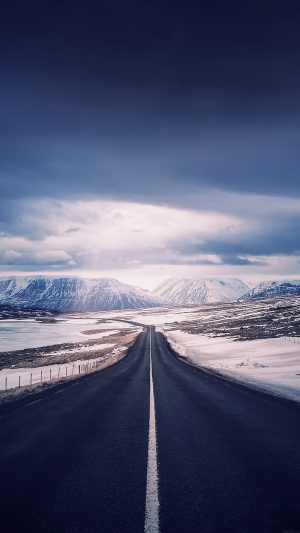 Road To Heaven Snow Mountain Nature Winter Android wallpaper