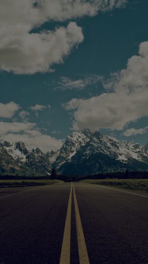 Road To Sky Mountain Hightway Dark Nature Android wallpaper