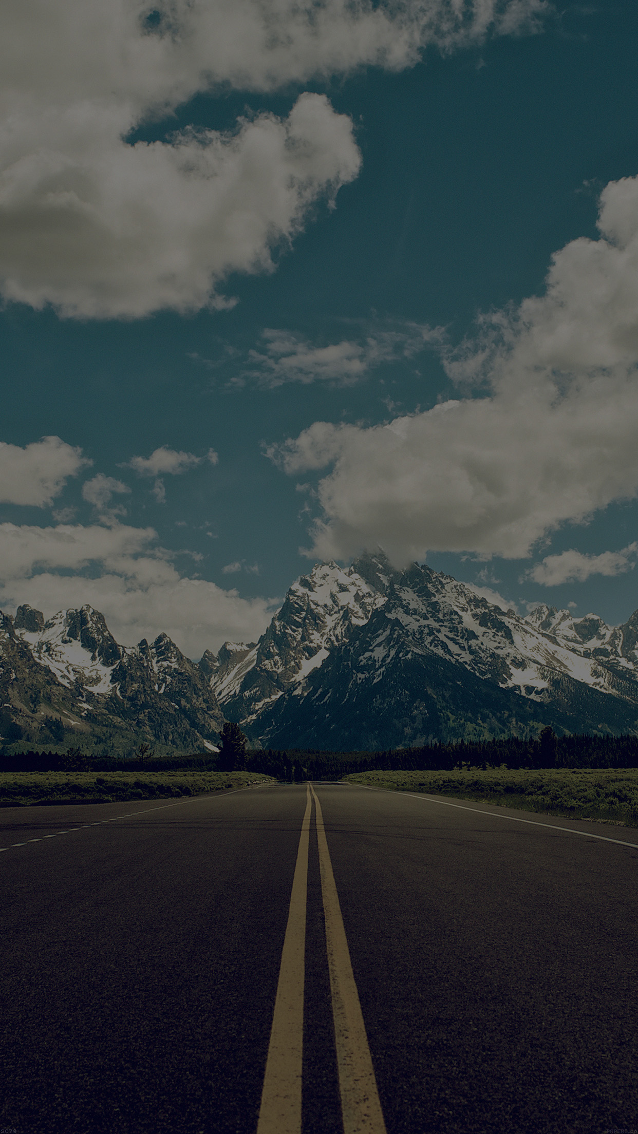 Road To Sky Mountain Hightway Dark Nature Android wallpaper