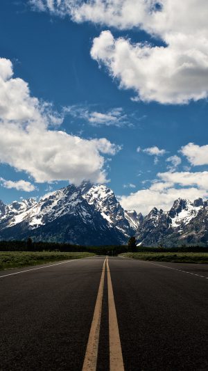 Road To Sky Mountain Hightway Nature Android wallpaper